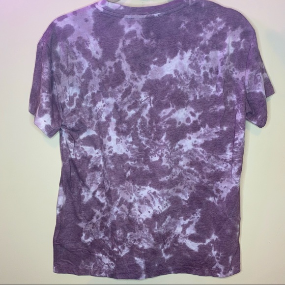 NWT LULUS Cozy Livin’ Mauve Purple Tie-Dye Tee S - Picture 6 of 6